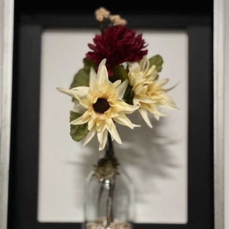 "Midnight Bloom" Shadowbox Floral Frame